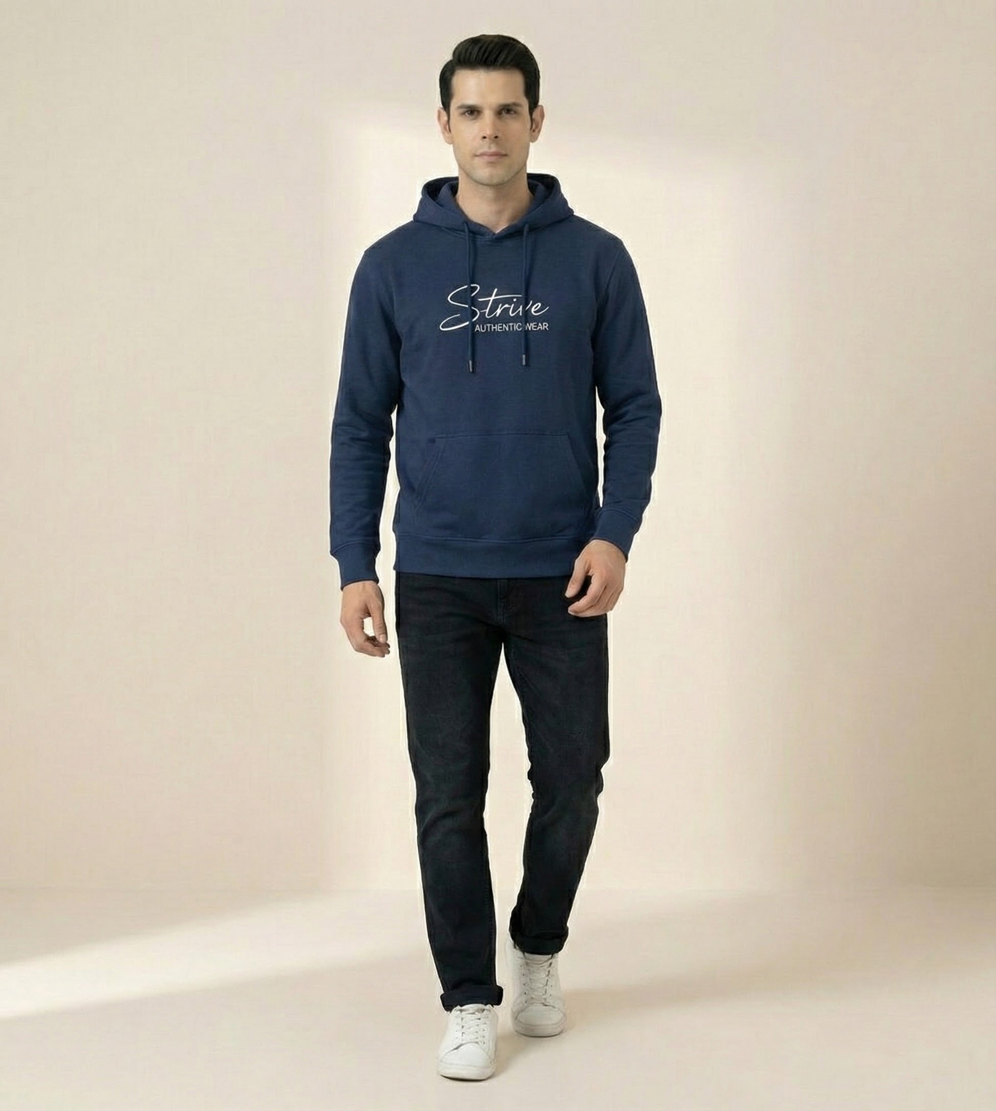 Strive Printed Fleece Hoodie for Winters – Premium Warm Hoodie for Men