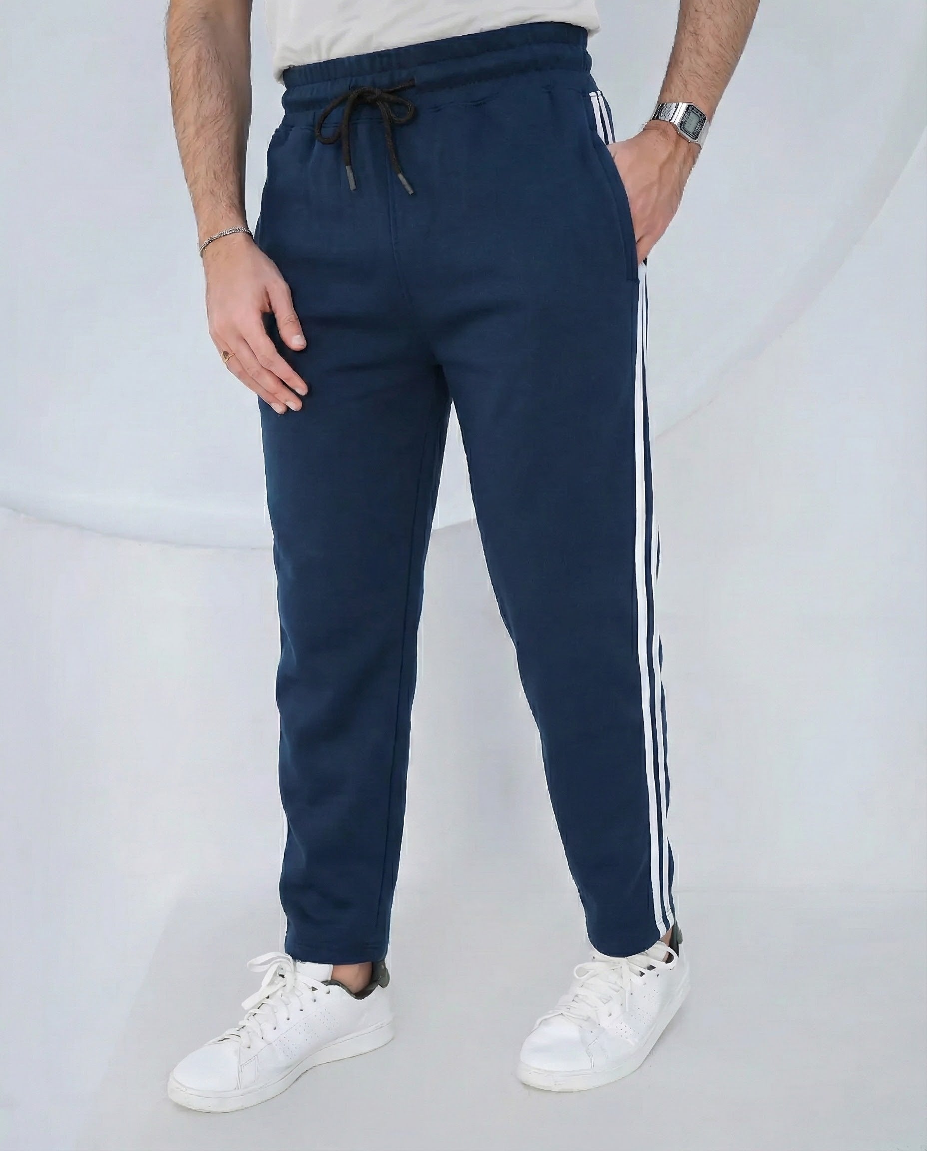Men’s Winter Fleece Trouser with Side Stripes – Warm & Comfortable Fit