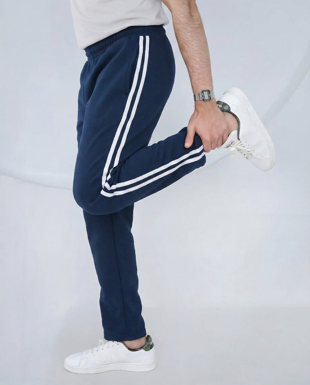 Men’s Winter Fleece Trouser with Side Stripes – Warm & Comfortable Fit